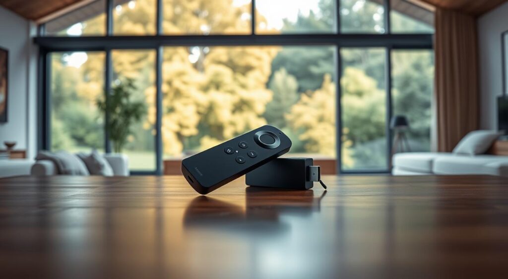 a remote on a table