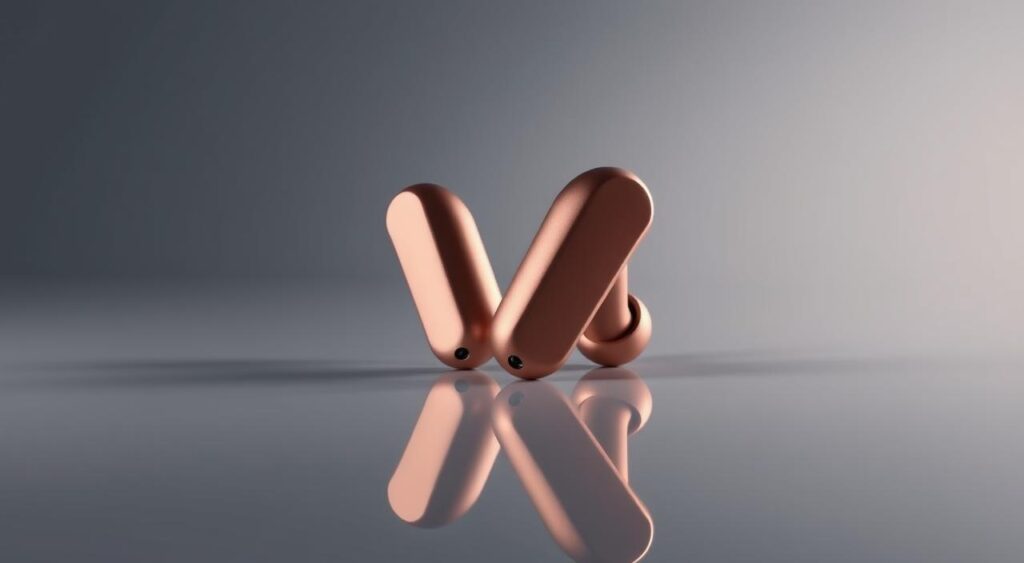 a close up of earbud pair