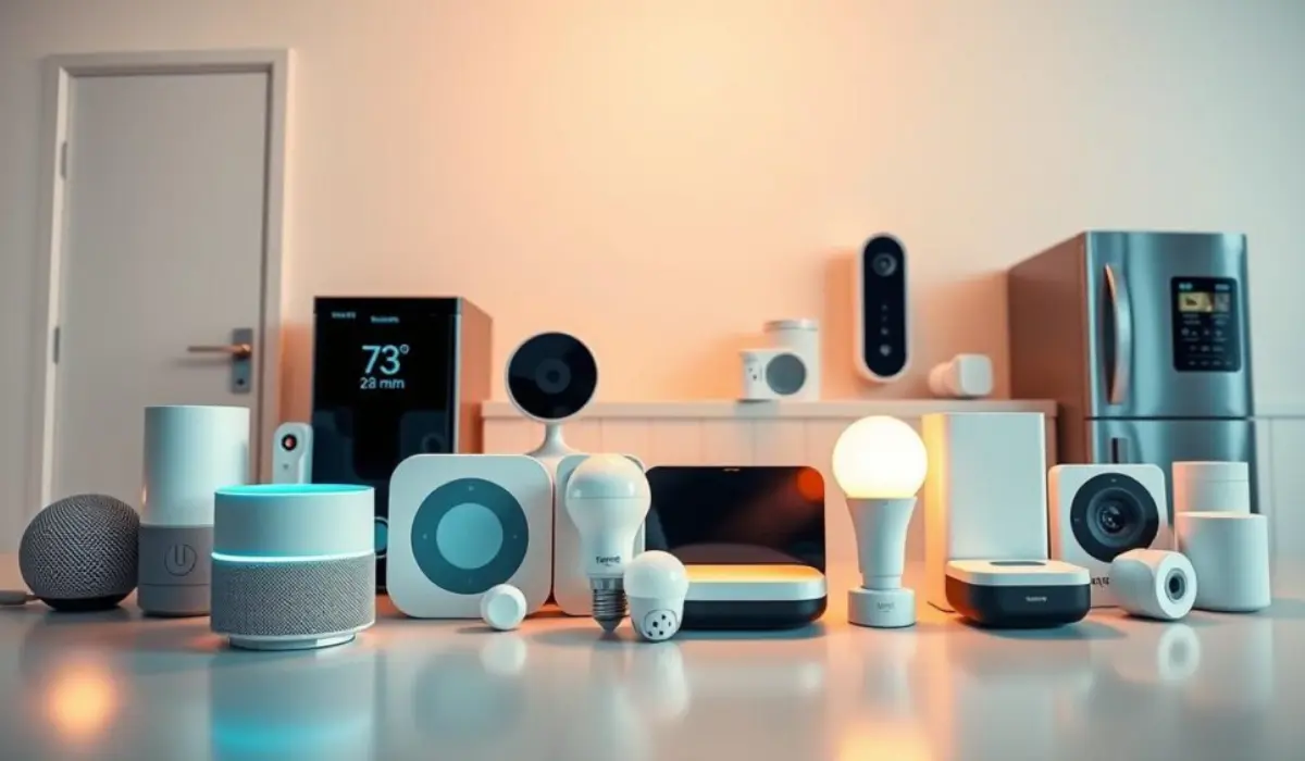 a group of electronic devices on a table