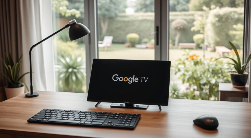 a computer on a desk