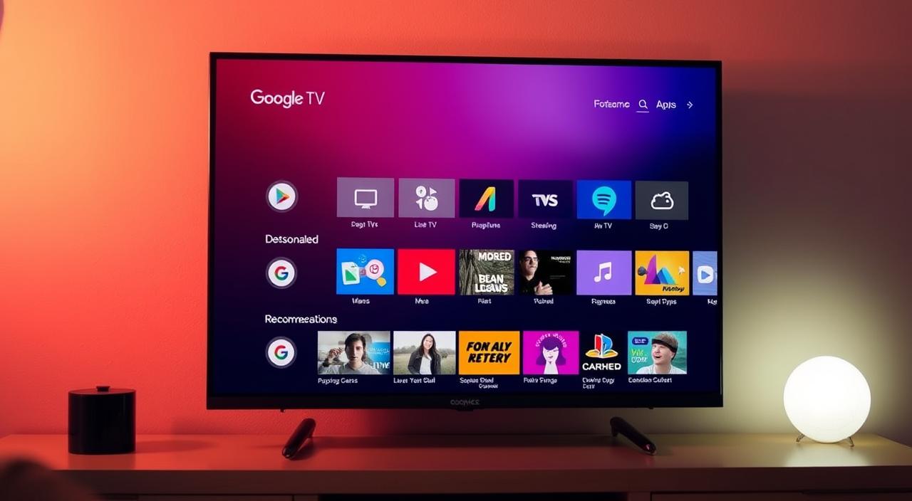 a television on a shelf